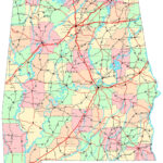 Alabama Printable Map with regard to Printable Maps of Alabama