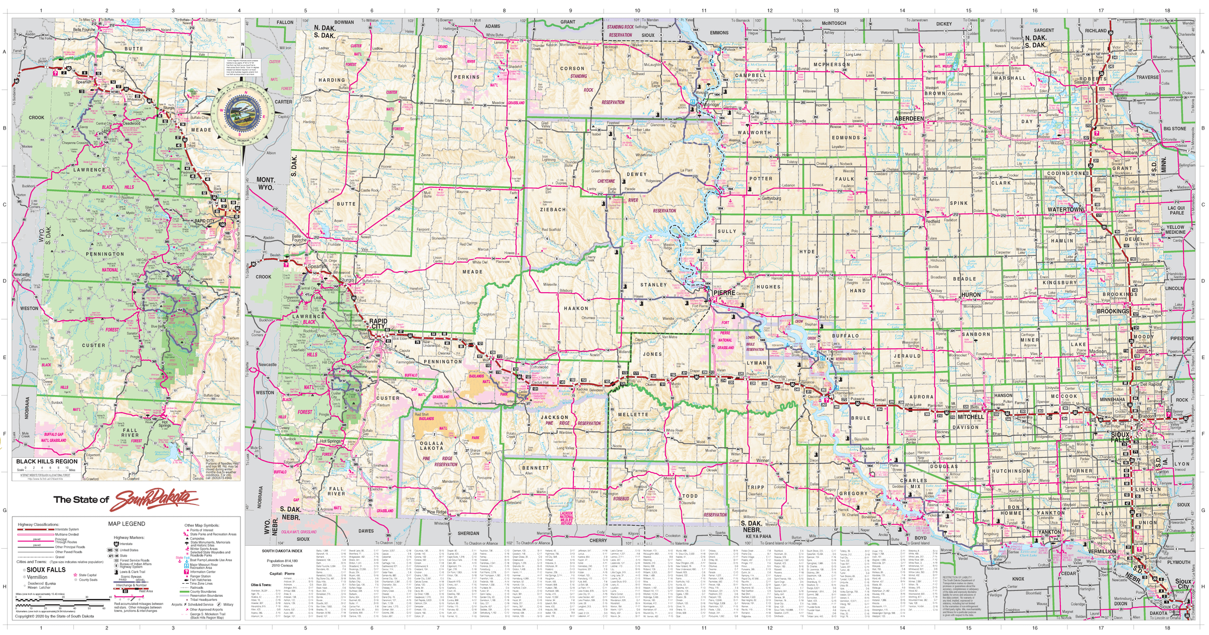 Maps - South Dakota Department Of Transportation inside Printable Maps of South Dakota