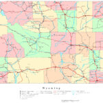 Wyoming Printable Map for Printable Maps of Wyoming