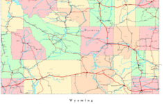 Wyoming Printable Map for Printable Maps of Wyoming